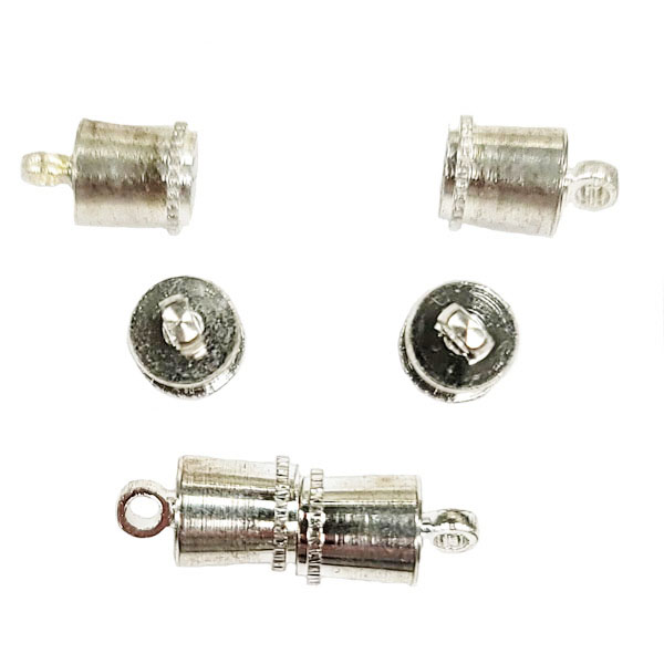 MAGENTIC BAMBOO CLASP 5X16MM  SILVER COLOR(10 PCS)